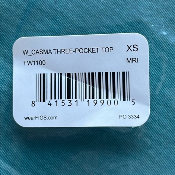 FIGS Casma Three Pocket V-neck Scrub Top Teal Size XS Style FW1100 PO‎ 3334 NWTs - Picture 4 of 4